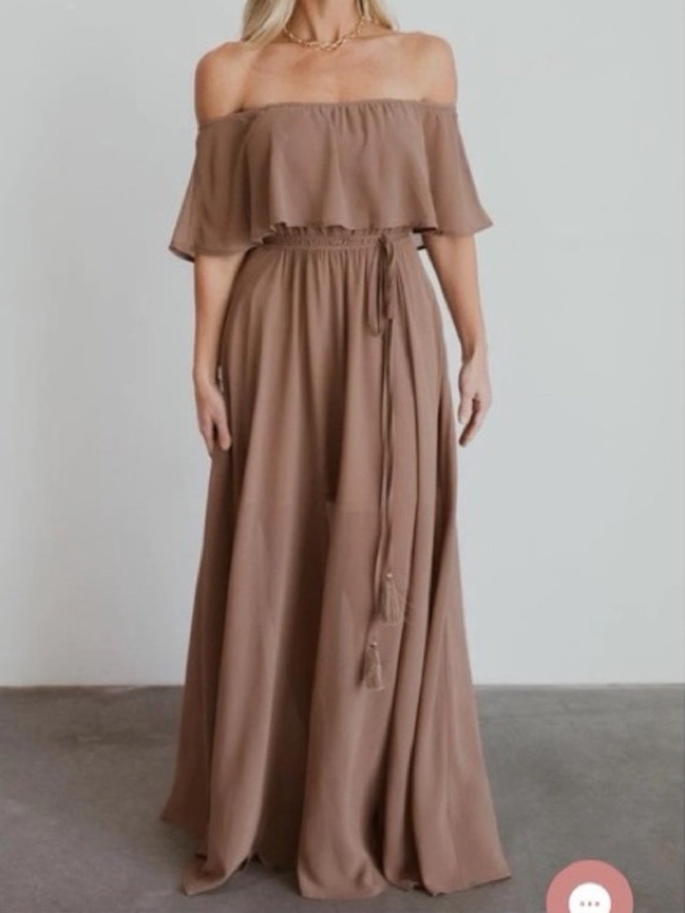 NWT ✨ Baltic Born Victoria Brown Off-Shoulder Maxi Dress size XXXL